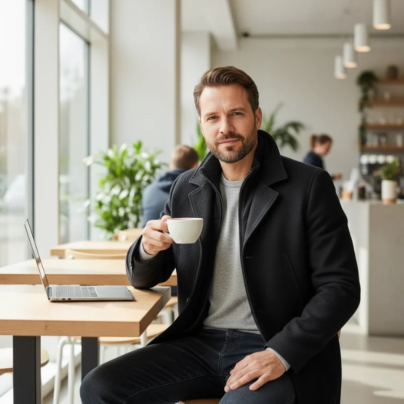 Manteau deux pieces pour homme : style et chaleur au quotidien | PEAKYTM